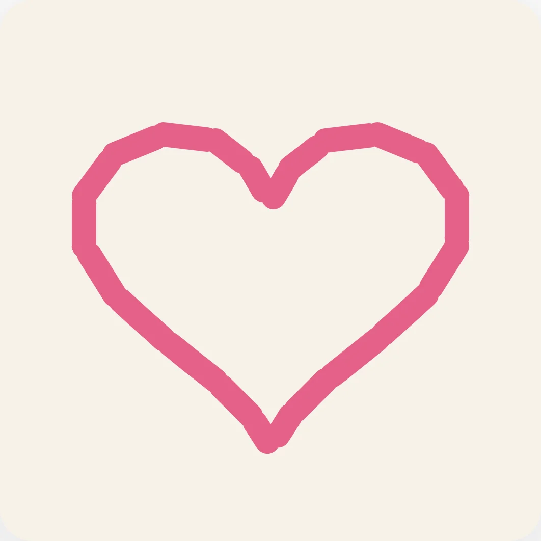 The shared canvas with a hand-drawn pink heart.